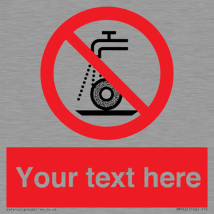 Custom prohibition Do not use for wet grinding